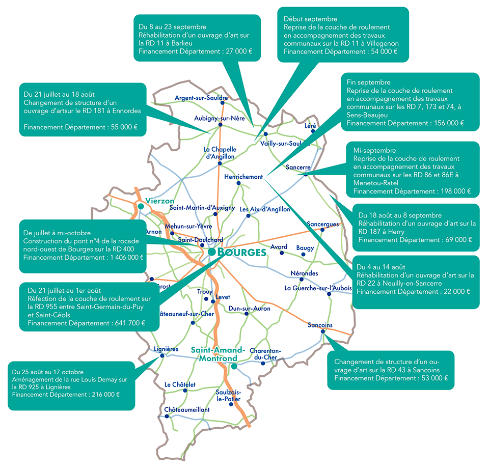 Image Cliquable carte des travaux routiers