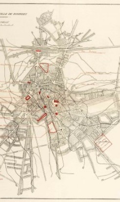 Â« Plan de la ville de Bourges Â», plan en couleurs, 1938